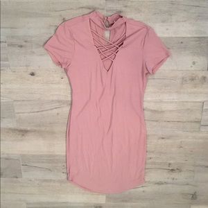 Pink Shirt Dress